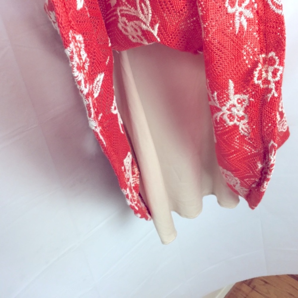 Honey and Rosie Festival Boho Sleeveless Mini Red Pattern Tank Dress ✌🏽 - Picture 7 of 8